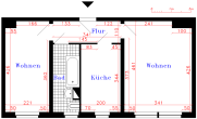 Schöne kleine 2-Raum Wohnung - Grundriss