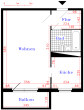 Günstige Single Wohnung mit Balkon! - Grundriss